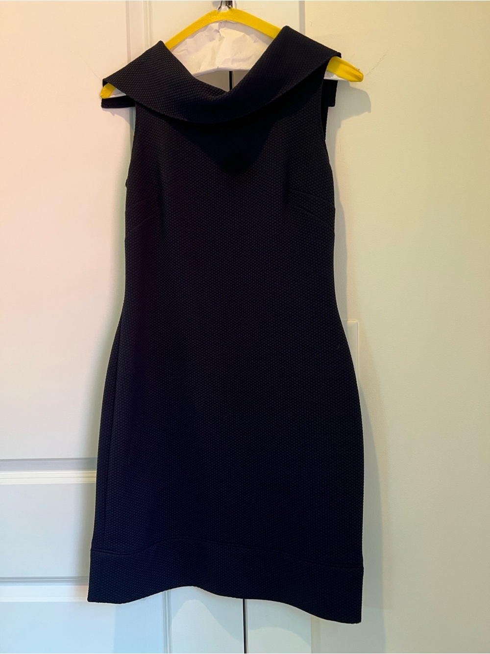 American Living Navy Blue Sleeveless Mini Dress with Folded Collar